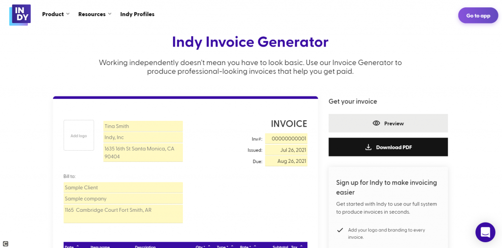 invoice generator